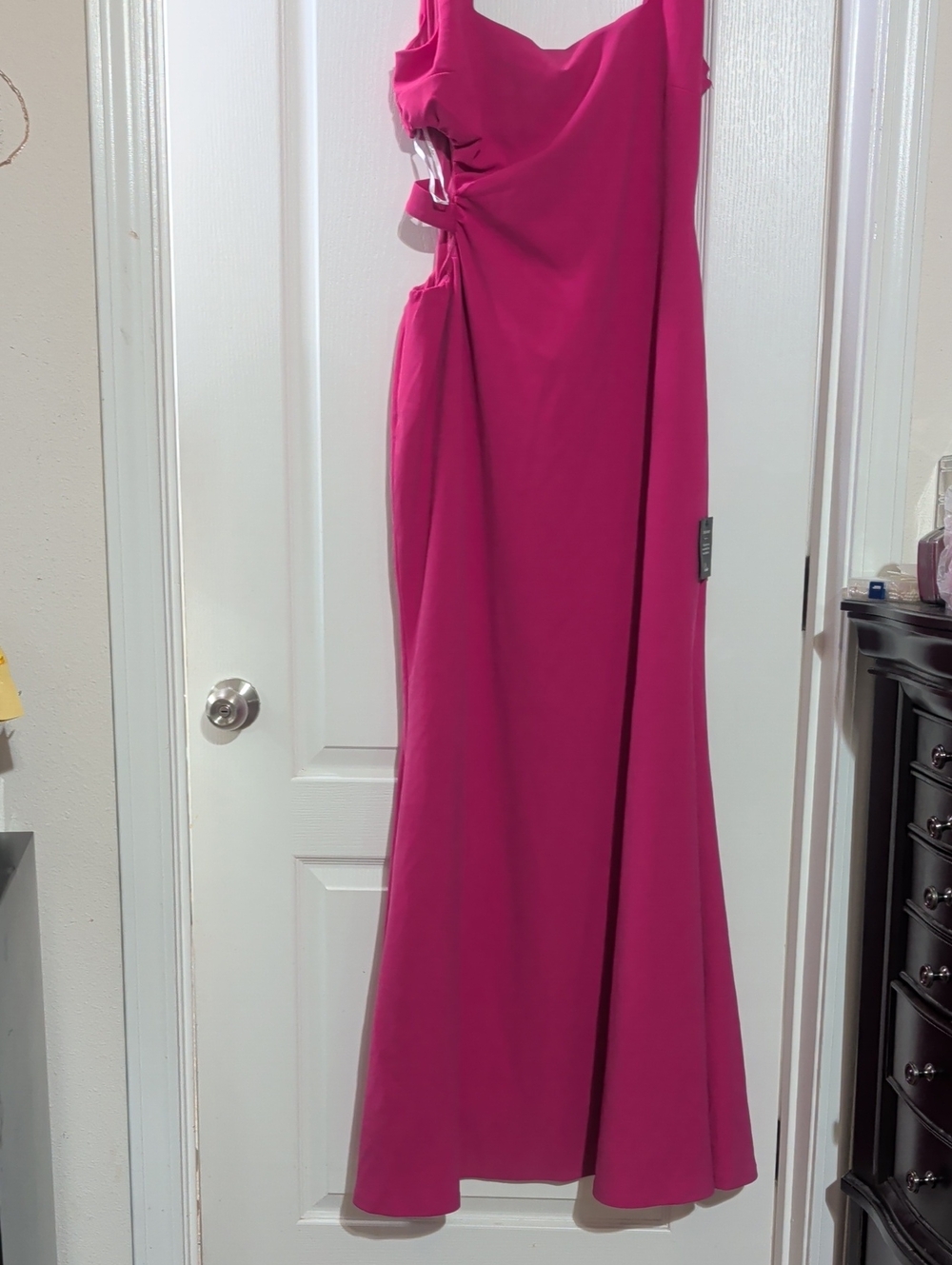 Lulu's Fuchsia Evening Gown - Women Dresses